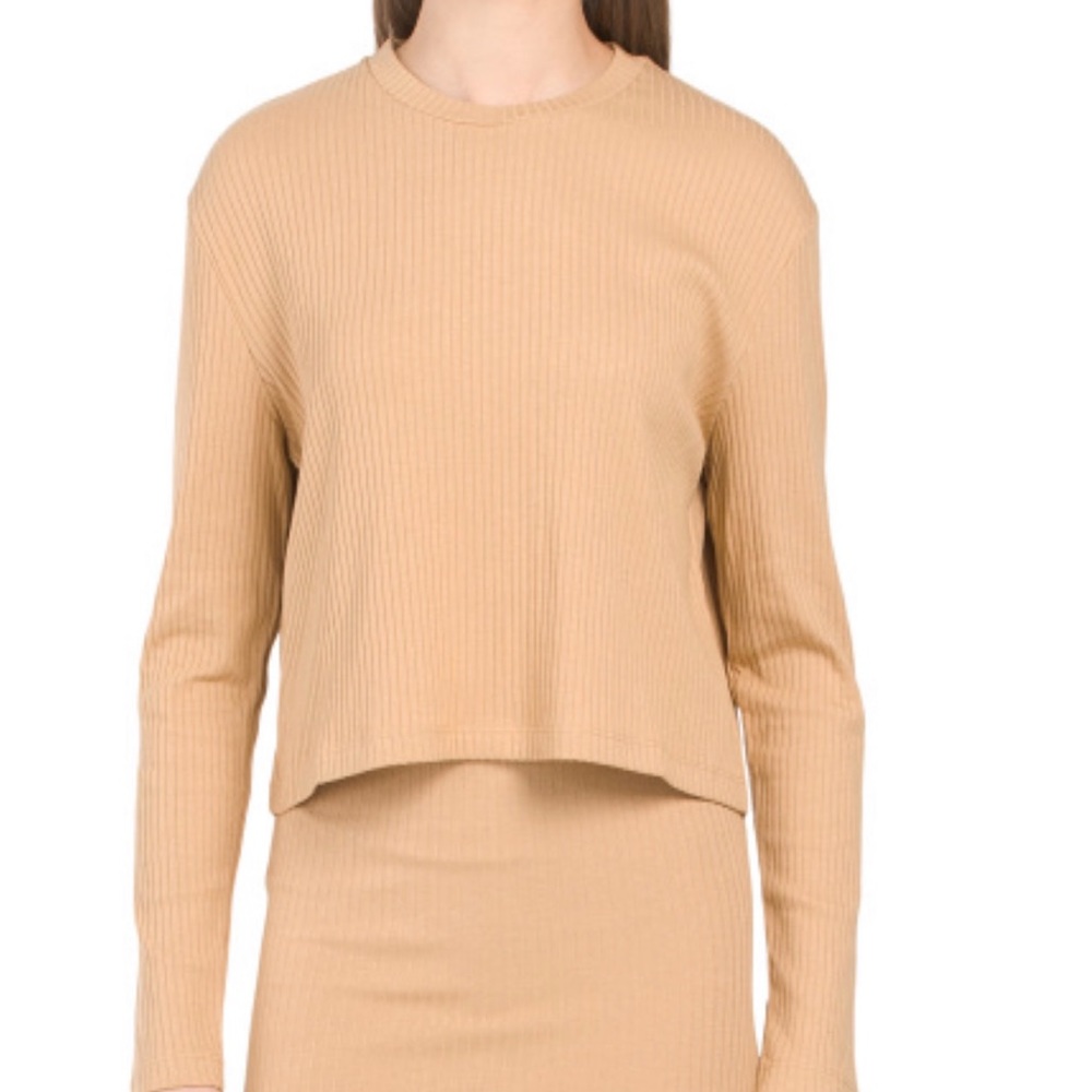 French Connection Tommy Ribbed Crop Top